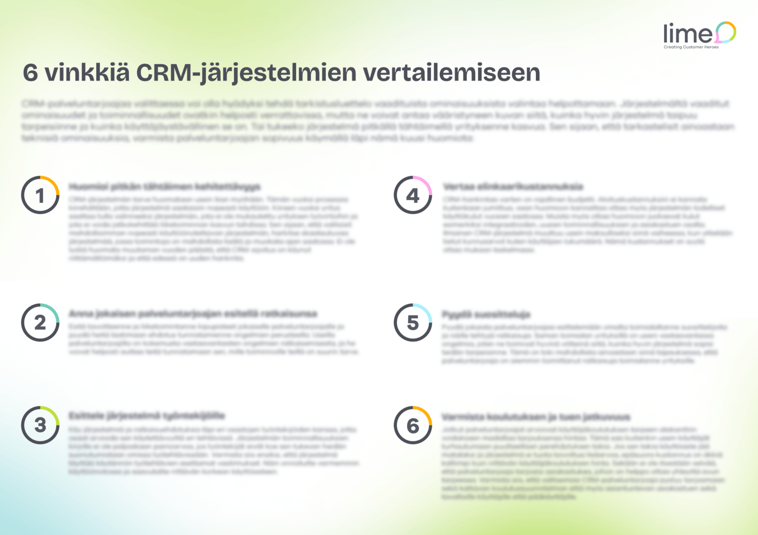 6 vinkkiä CRM-järjestelmien vertailemiseen