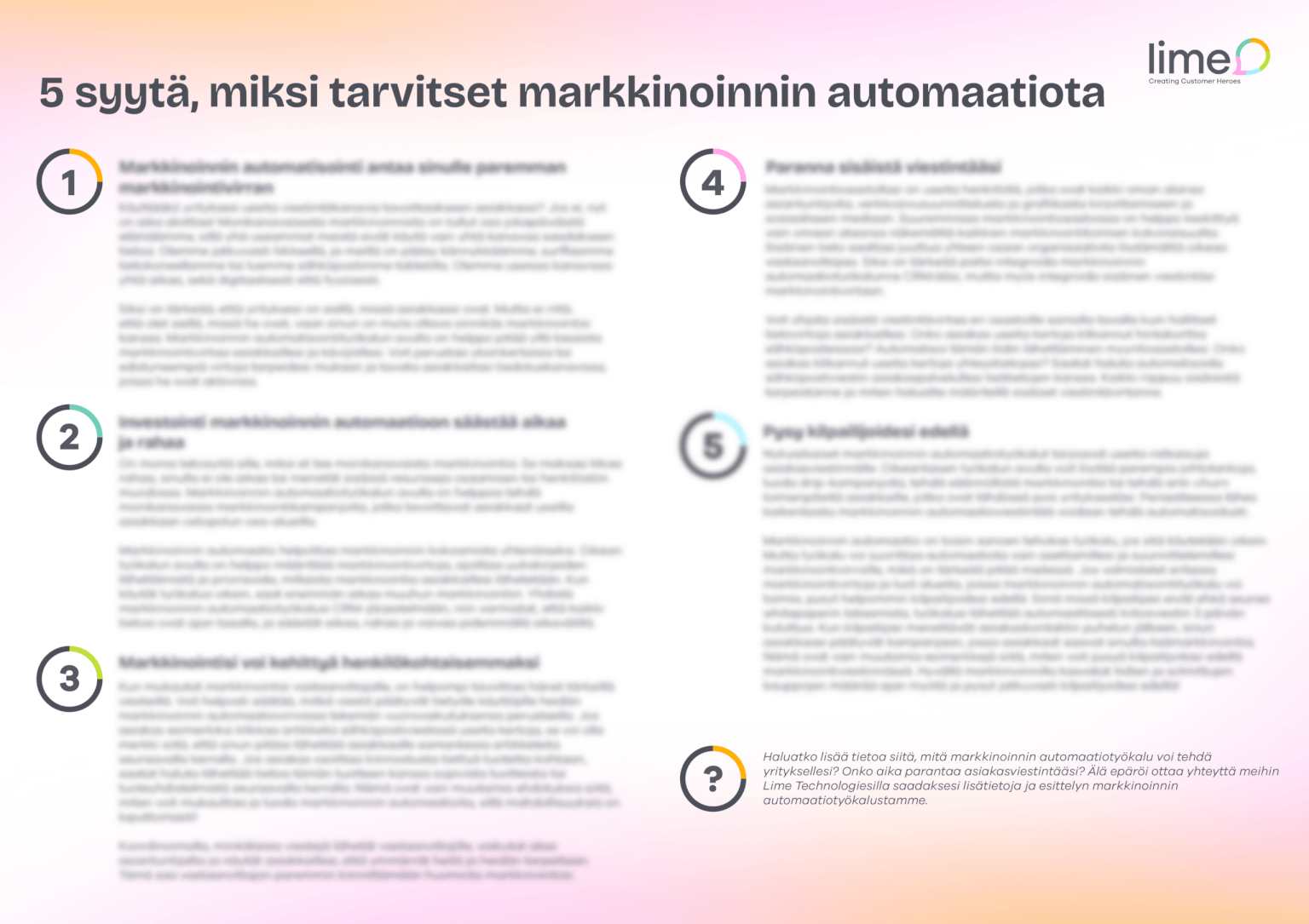 5 syytä, miksi tarvitset markkinoinnin automaatiota