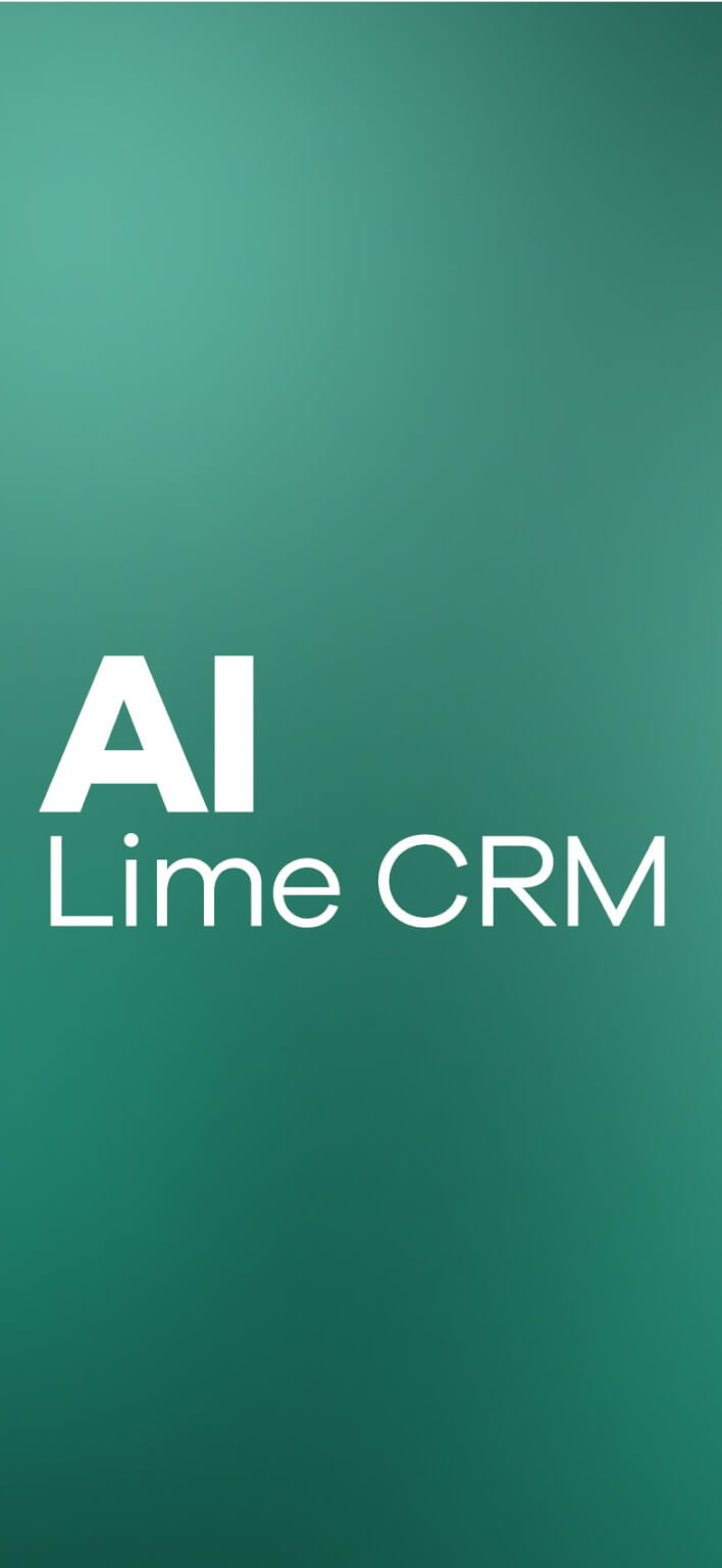 AI Lime CRM logo on a green background