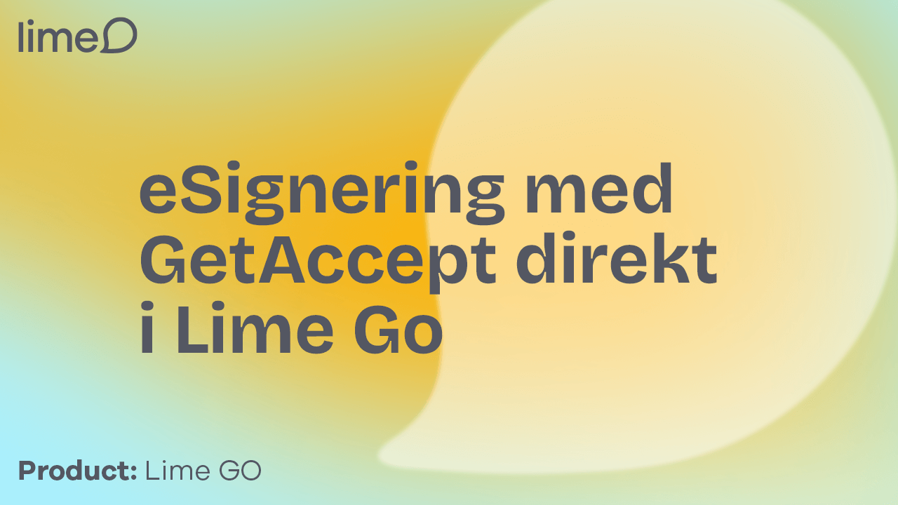 esignering med GotAccept direkt Lime