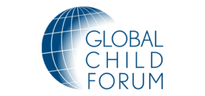 Global Child Forum logo, a blue globe icon on the left with the organisation name on the right. No direct relation to CRM or related sectors.
