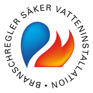 A logo with a blue and orange flame design, symbolizing warmth and energy.