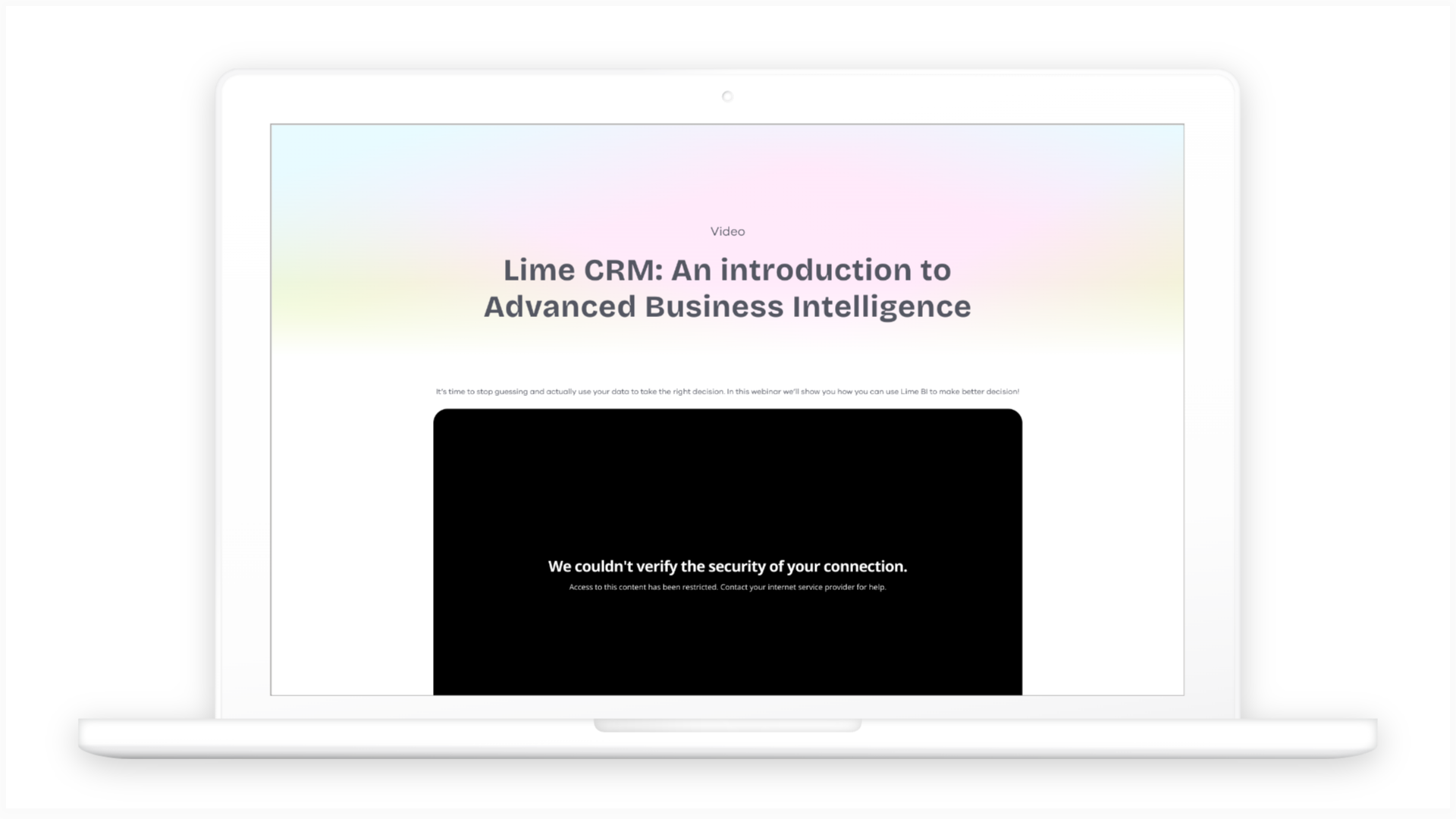 Cbc Advanced Technology Introduction to Advanced Business Intelligence - Lime Technologies