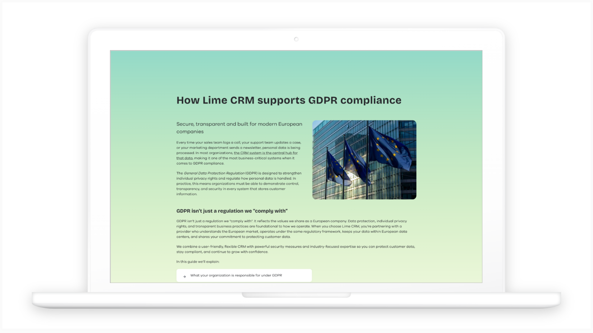 Complete Guide to GDPR Compliance with Lime CRM - Lime Technologies