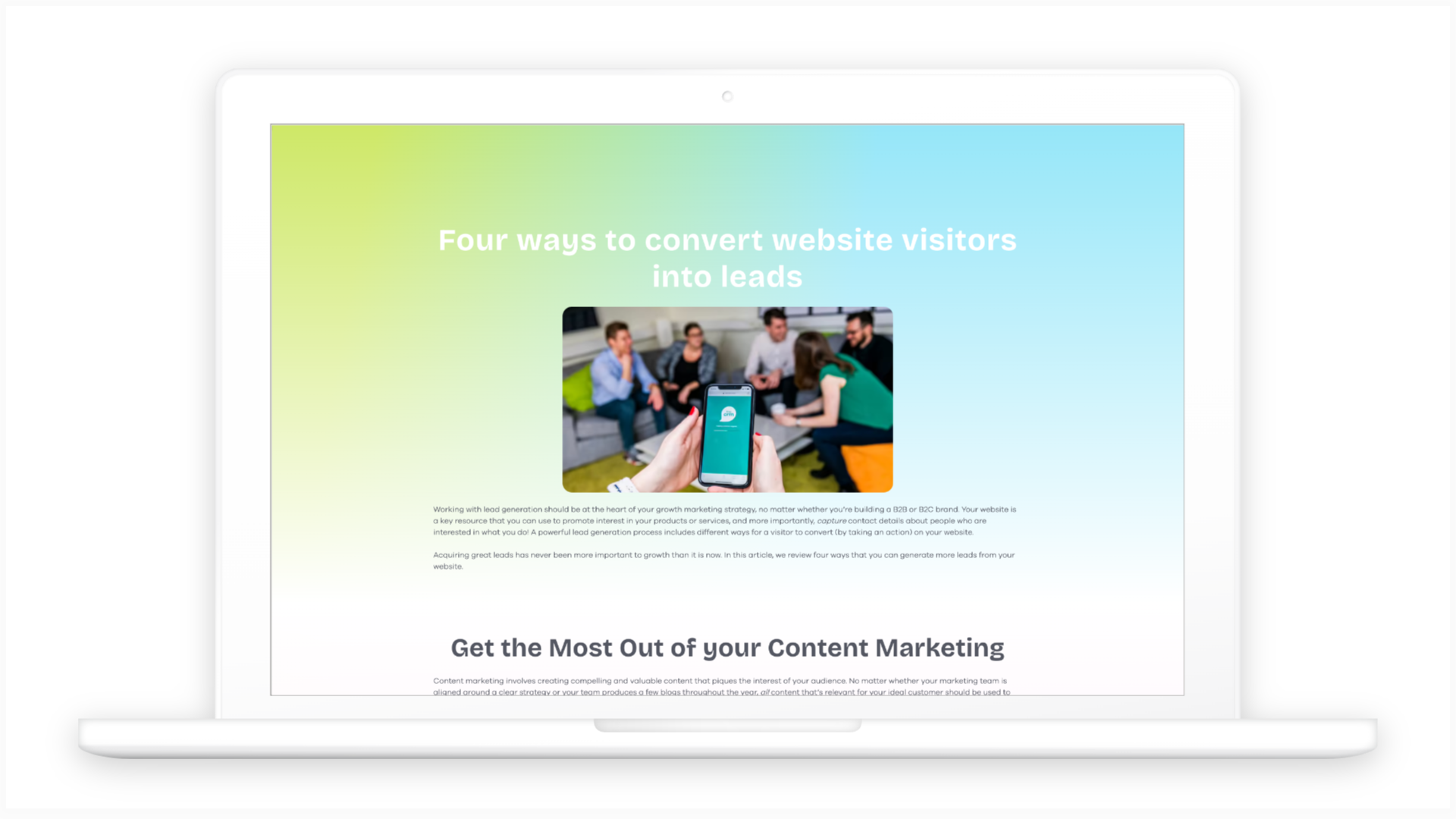 Convert website visitors into leads - Lime Technologies